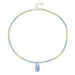 Collana in argento con Cianite del Nepal