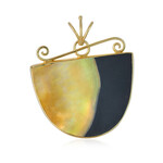 Perlmutt-Silberanhänger (Bali Barong)