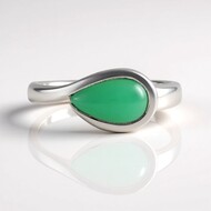 Anillo en plata con Crisoprasa (KM by Juwelo)