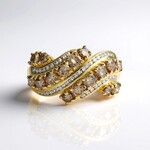 Anello in oro con Diamante Champagne I2 (de Melo Gold)