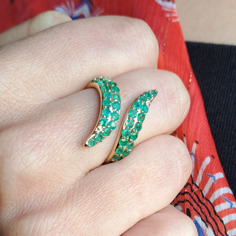 Russischer Smaragd-Goldring