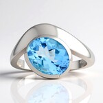Anello in argento con Topazio Marambaia (de Melo Essence)