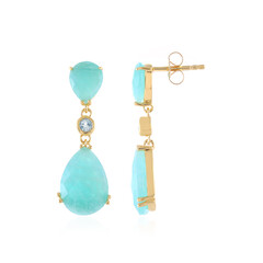 Zilveren oorbellen met amazonieten