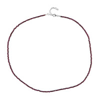 Magenta Garnet Silver Necklace