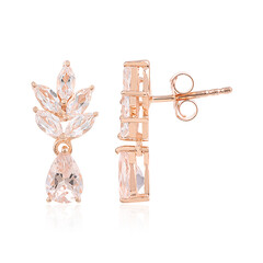 Morganit-Silberohrringe