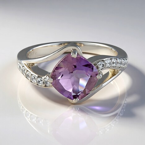 Bague en argent et Amétrine