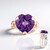 Anello in argento con Ametista Rose de France (Gems en Vogue)