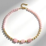 Collana in argento con Quarzo Rosa (Riya)