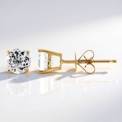 Orecchini in oro con Topazio Bianco