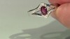 Zilveren ring met een AAA Braziliaanse Rubelliet