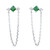 Pendientes en plata con Tsavorita de Tanzania