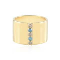 Anello in argento con Diamante Cioccolato I2