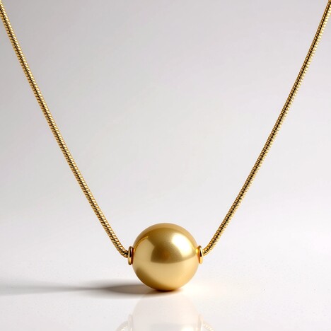 Collana in argento con Perla Dorata dei Mari del Sud Kabira (Annette)