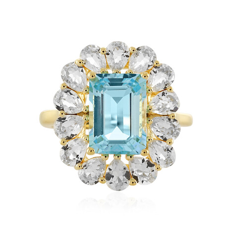 Anello in argento con Topazio Blu Cielo