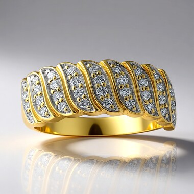 Gouden ring met VVS1 Diamanten (G) (Annette)
