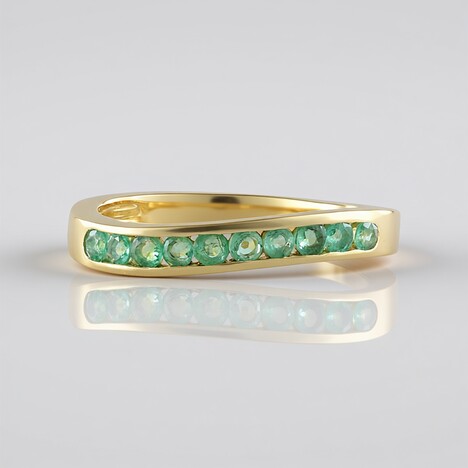 Anello in argento con Smeraldo Etiope