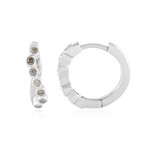 I2 Brown Diamond Silver Earrings