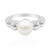 Bague en argent et Perle de culture d'eau douce (TPC)