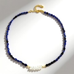 Collana in argento con Zaffiro Blu del Madagascar