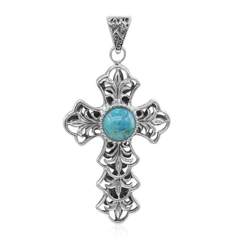 Blauer Kingman Mohave-Türkis-Silberanhänger (Art of Nature)