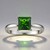 Anello in argento con Diopside Russo