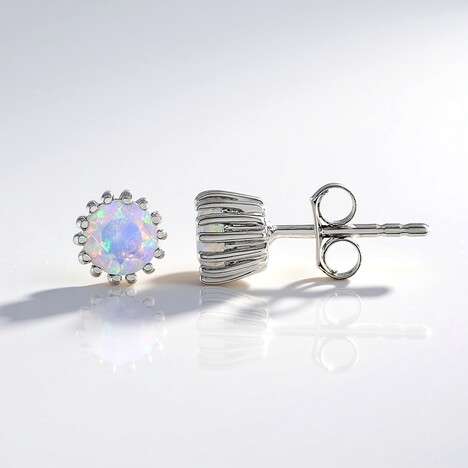 Orecchini in argento con Opale di Welo