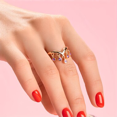 Amethyst-Silberring (M de Luca)