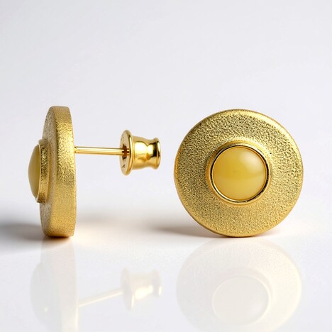 Orecchini in argento con Ambra Baltica (MONOSONO COLLECTION)