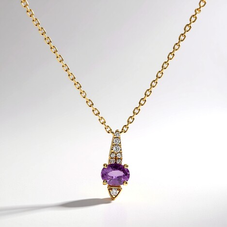 Collana in oro con Zaffiro Rosa (CIRARI)