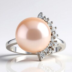 Anello in argento con Perla Ming Porpora (TPC)
