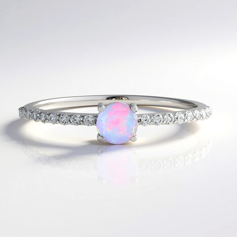 Bague en argent et Opale Welo