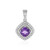 Siberian Amethyst Silver Pendant