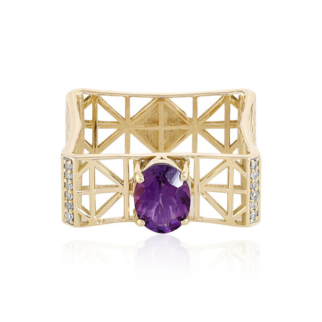 Uruguay-Amethyst-Goldring (Ornaments by de Melo)