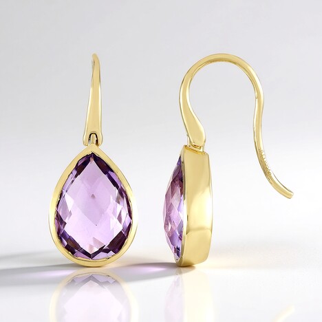 Orecchini in argento con Ametista Rose de France