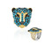 Anello in argento con Spinello Nero (Gems en Vogue)