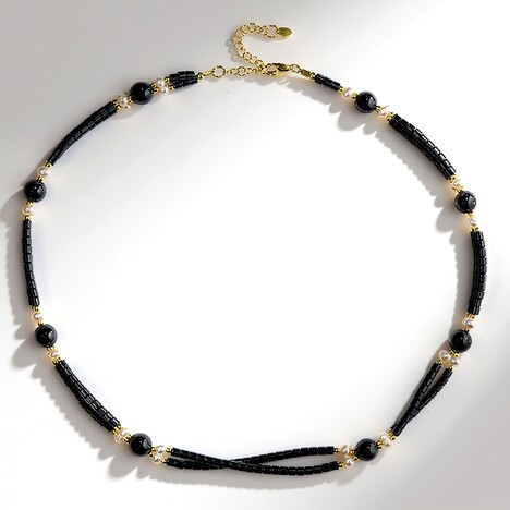 Collana in argento con Ematite Nera