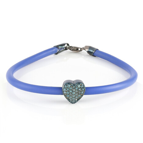Bracciale in argento con Diamante Blu