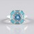 Anello in argento con Topazio Blu Svizzero