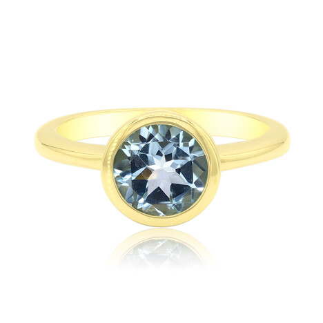 Himmelblauer Topas-Silberring (MONOSONO COLLECTION)