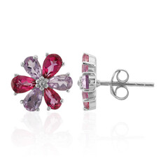 Edelstein-Silberohrringe