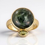 Anello in argento con Serafinite (Bali Barong)
