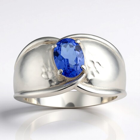 Anello in argento con Tanzanite (Pallanova)