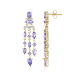 Tansanit-Silberohrringe