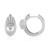 Zilveren oorbellen met witte topaasstenen