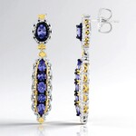 Orecchini in argento con Tanzanite (Gems en Vogue)
