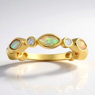 Bague en argent et Opale d'Australie