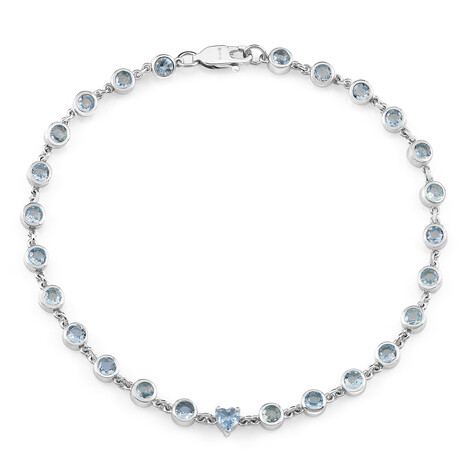 Brasilianischer Aquamarin-Silberarmband