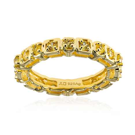 Anillo en plata con Zafiro amarillo