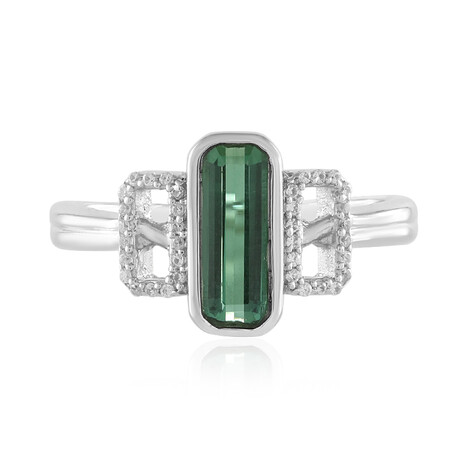Benedito Green Tourmaline Silver Ring