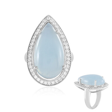 Brasilianischer Aquamarin-Silberring